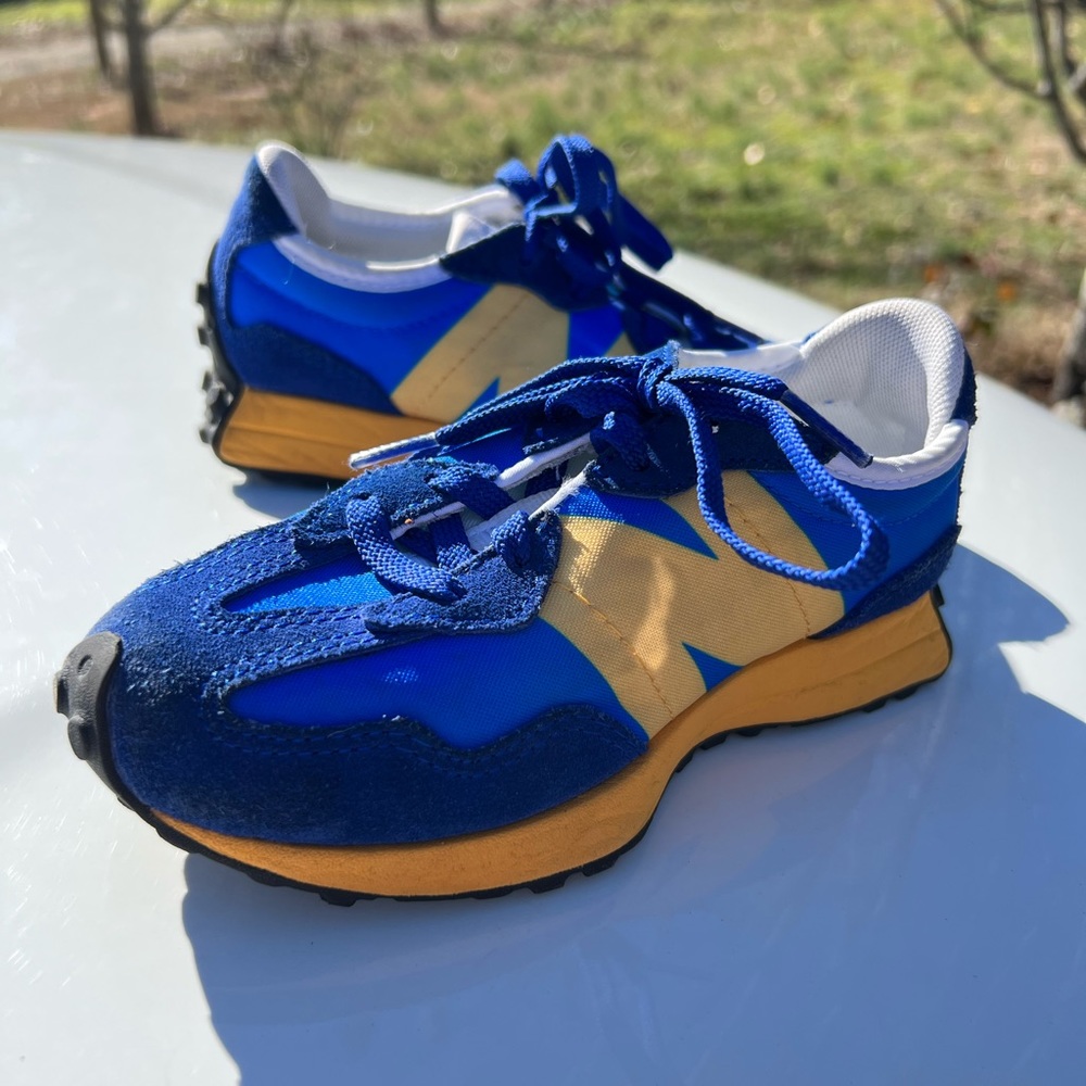 New Balance 327 Marine Blue And Yellow US Youth Size 12